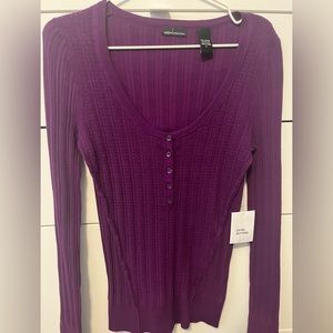 Never worn knit long sleeve sweater top, purchased at Victoria Secret